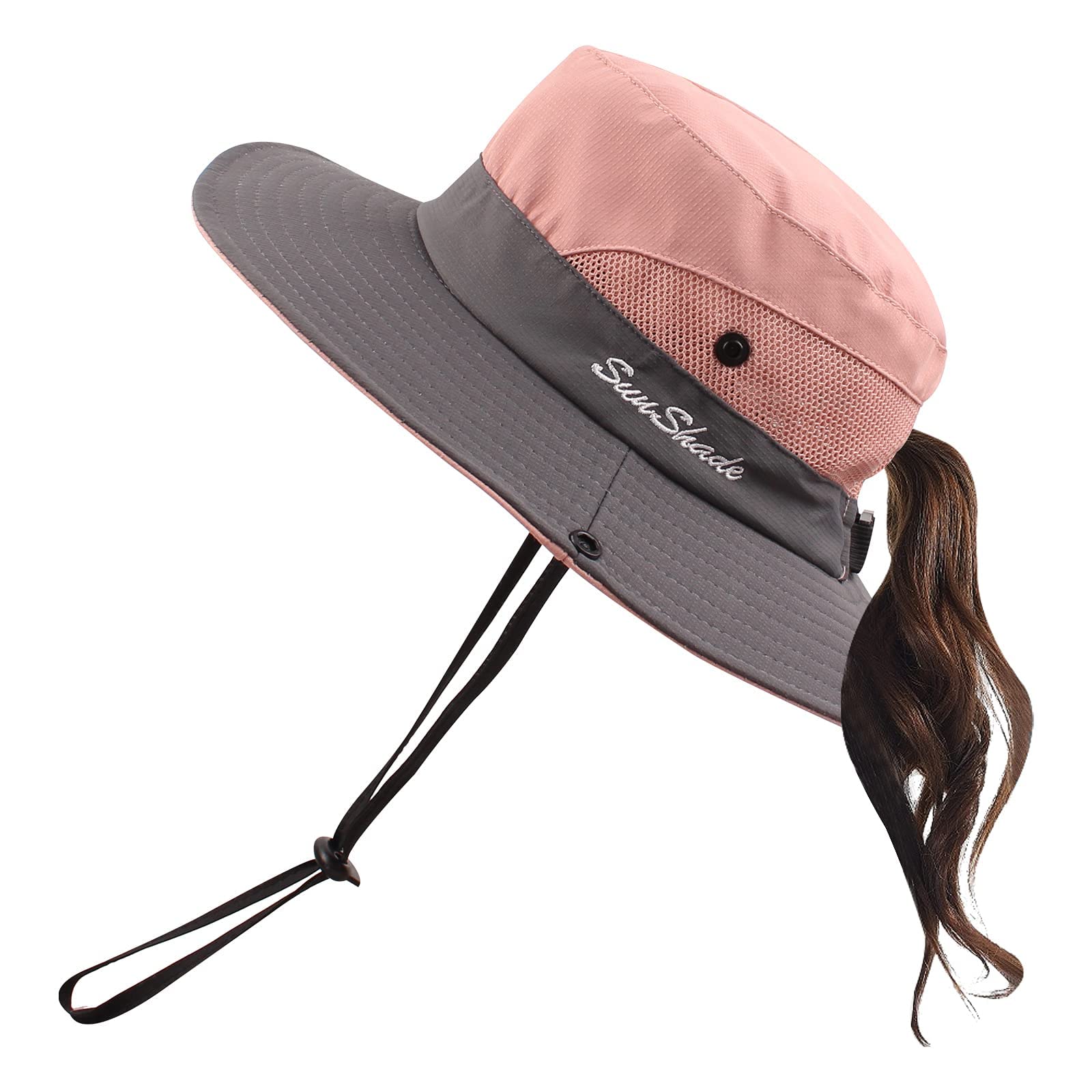 Pesaat Sombrero Mujer Verano Gorra Niña Sombrero de Pesca con Protección UV de ala Ancha Impermeable para Jardinería Viaje Senderismo Pesca