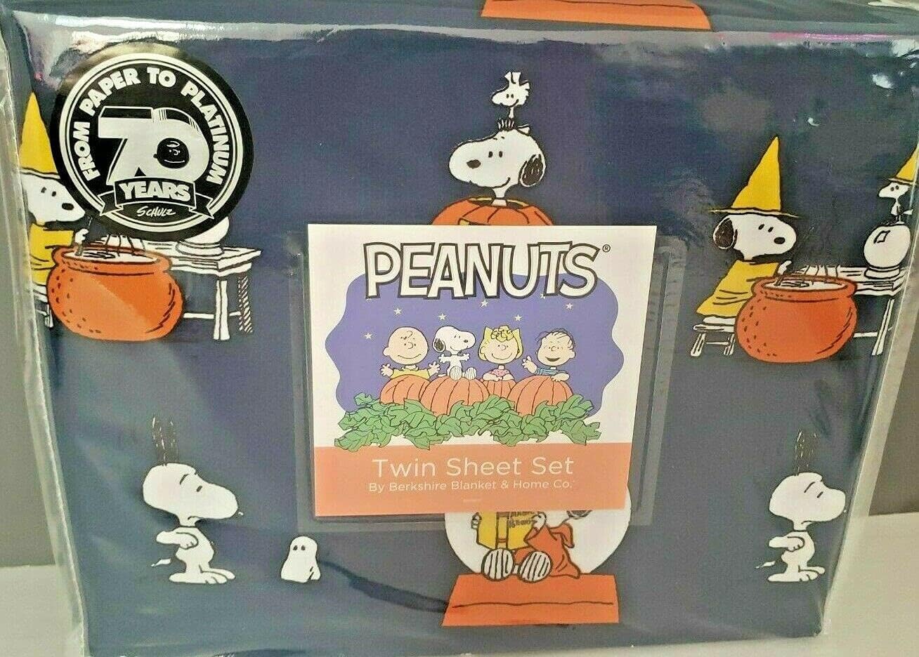 Berkshire Blanket and Home Peanuts Halloween Snoopy Sheet