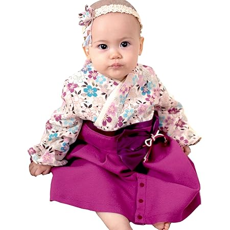 Amazon Co Jp Sweet Mommy 袴 ロンパース ベビー 着物 カバーオール 日本製和柄ちりめん オーガニックコットン裏地 女の子 桃の節句 ひな祭り お宮参り お食い初め 初節句 七五三 オフホワイト 50 70 服 ファッション小物