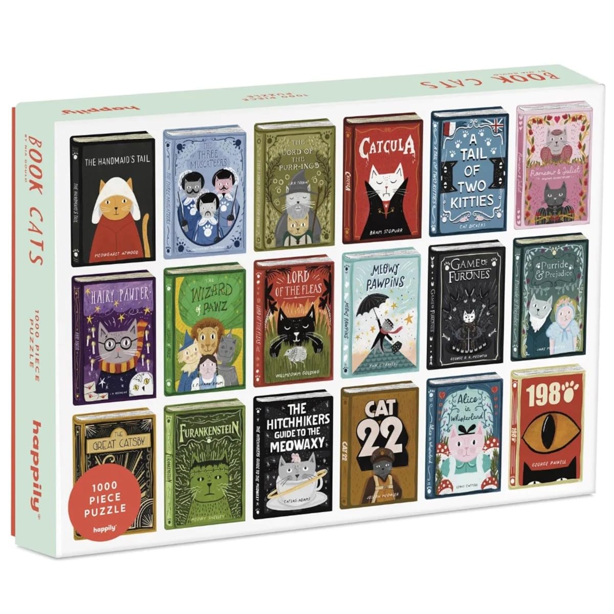 1,000-Piece Book Cats Jigsaw by Happily Puzzles