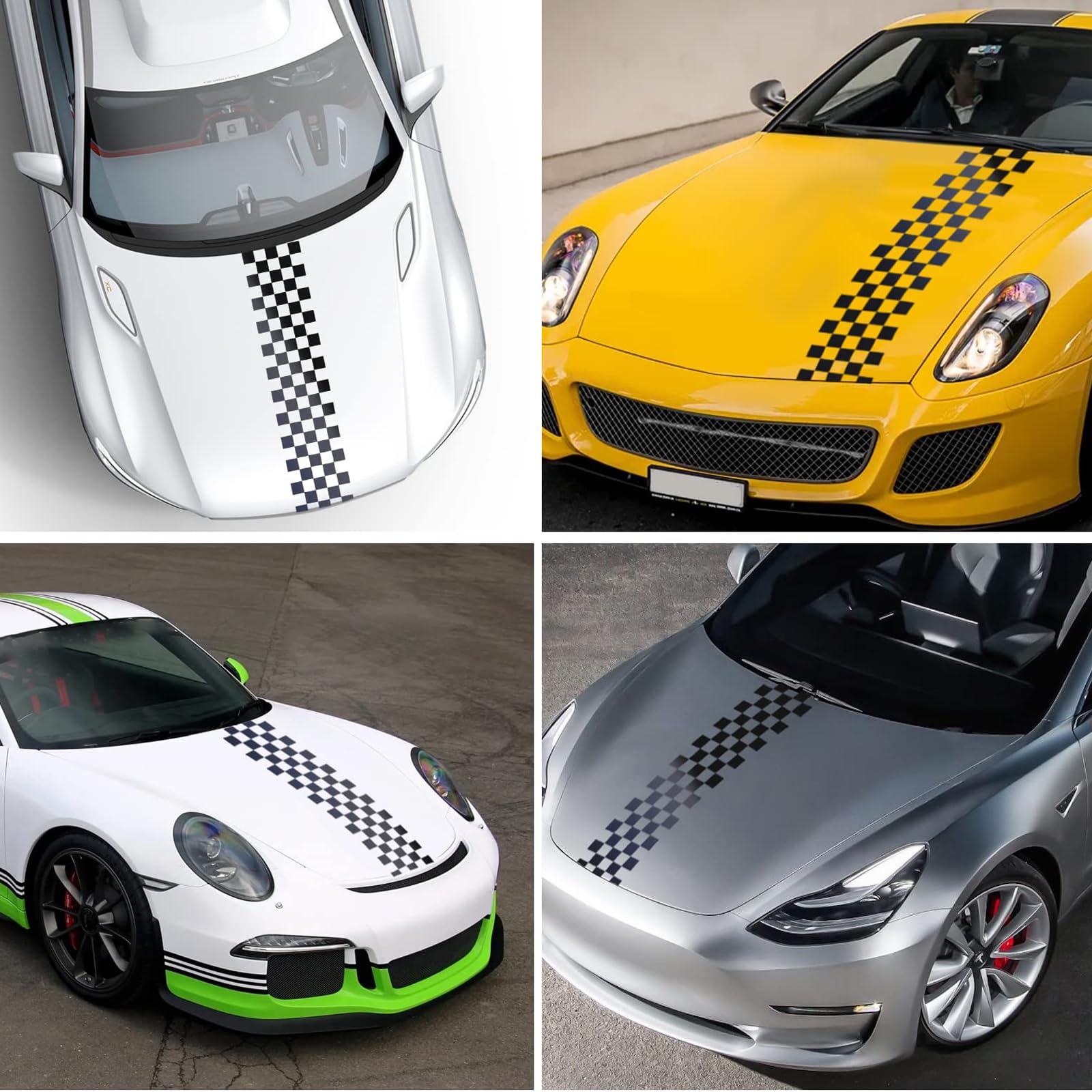 Adesivi Stickers Bandiera Scacchi 35 X 50 Cm - Foto 3