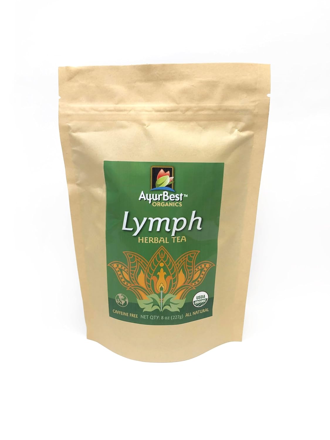 AyurBest Lymph Herbal Tea USDA Certified Organic, Net Wt. 8 oz (227g), Loose Tea