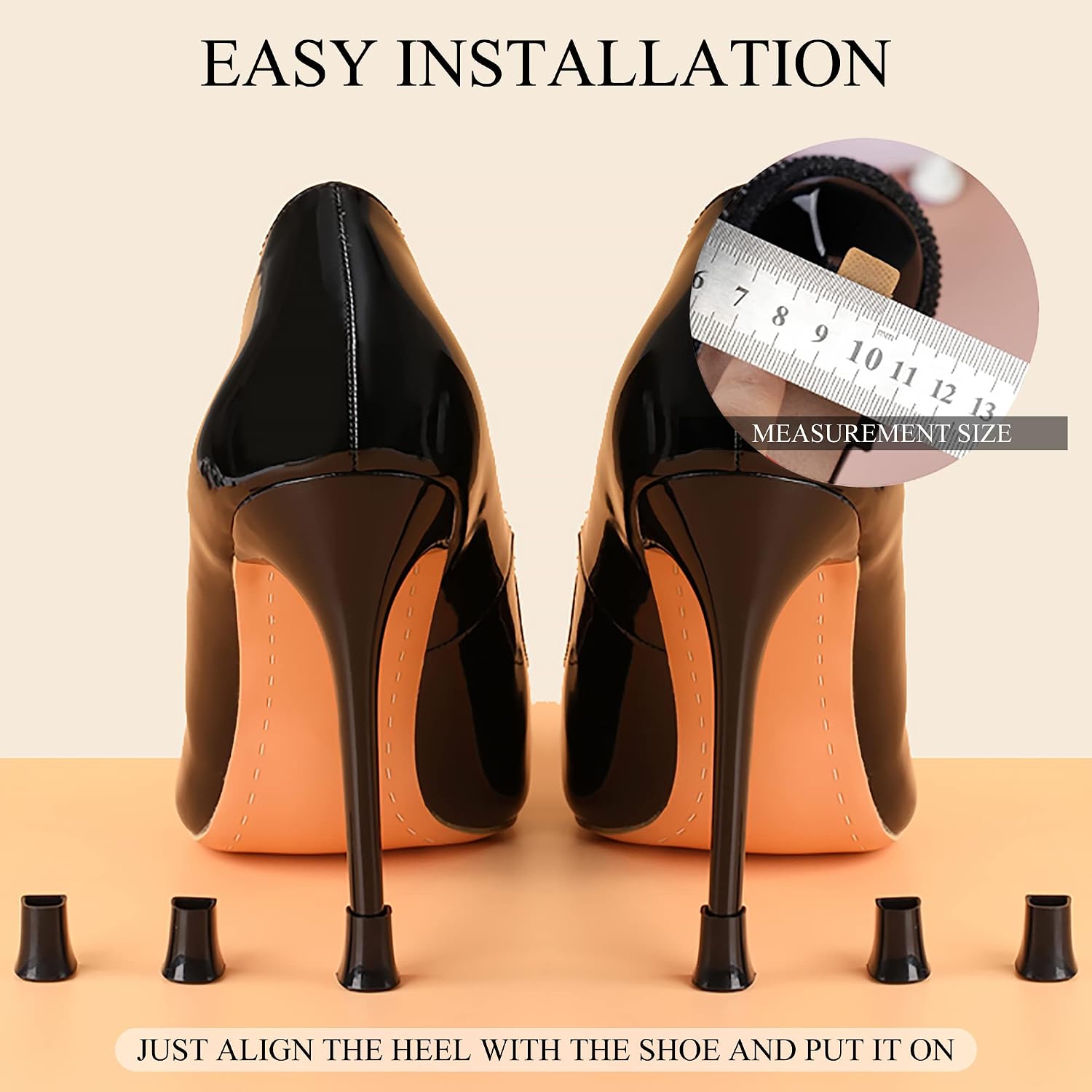 Heel Protectors Heel Caps for High Heels Boot Heel Replacement for Women Walking on Grass Non-Slip Heel Covers