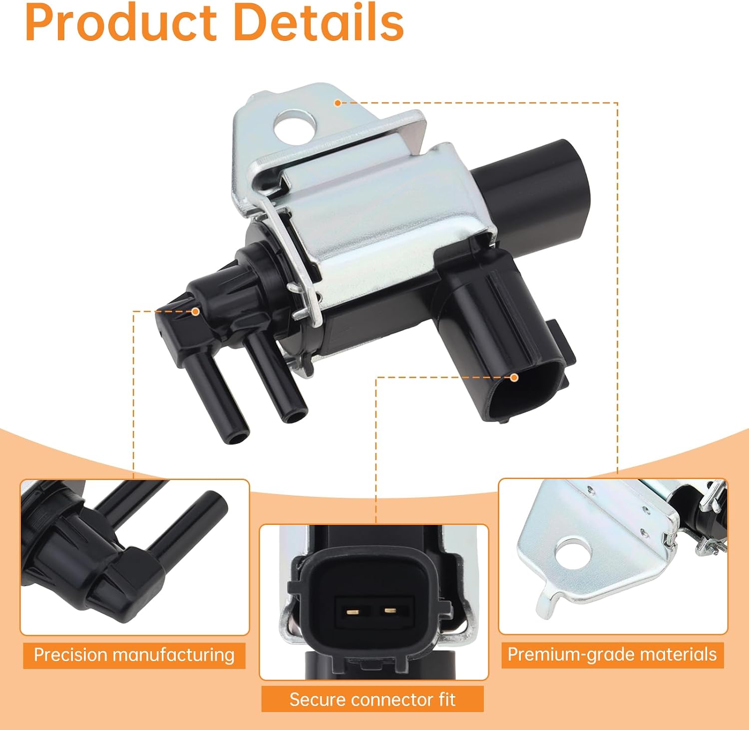 VIAS Control Solenoid Valve - Vacuum Switching Valve - Compatible with Nissan Altima Frontier Maxima Murano Quest Pathfinder NV Xterra Infiniti QX60 I35 Replace 149558J10A P1800 K5T46673