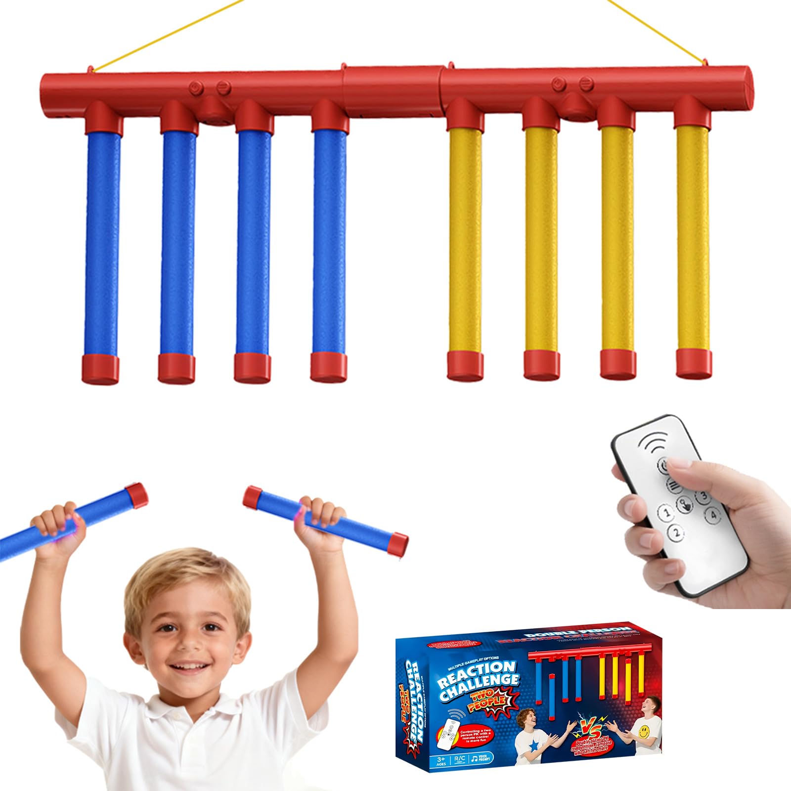 Catching Sticks Games,Falling Stick Catching Game,Drop It Catch It Win It Reaction Game,3 Dropping Speeds Quick Reaction Hand-Eye Coordination Training Toy for Kids Adults (Battery powered) — image 1