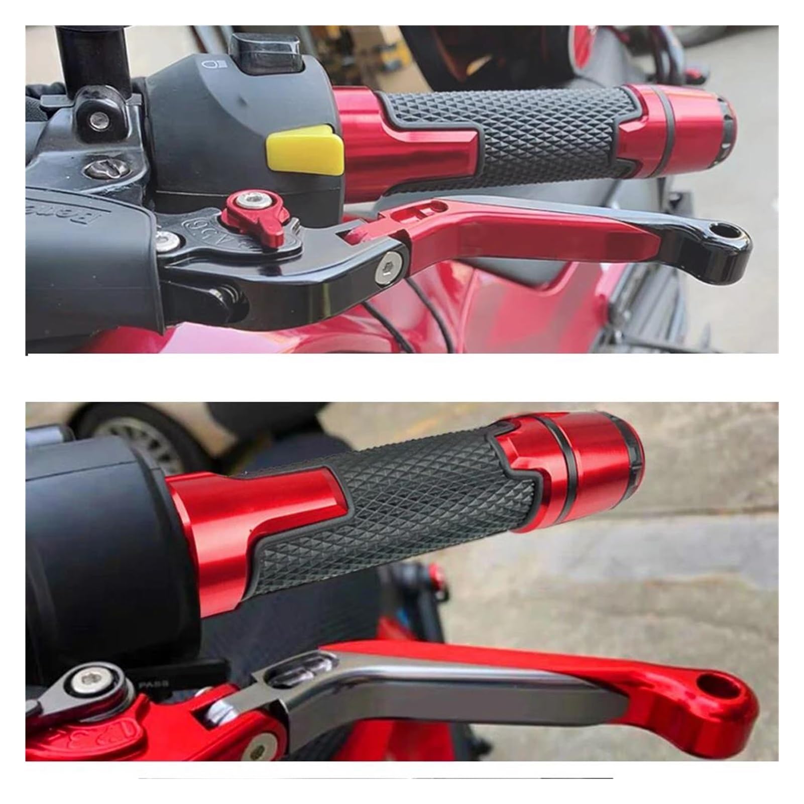 Kit EmpuñAduras Manillar para HO&NDA CBF600SA 2006-2007 Accesorios De Moto Palancas De Embrague De Freno Extensibles Ajustables Empuñaduras De Manillar(3)