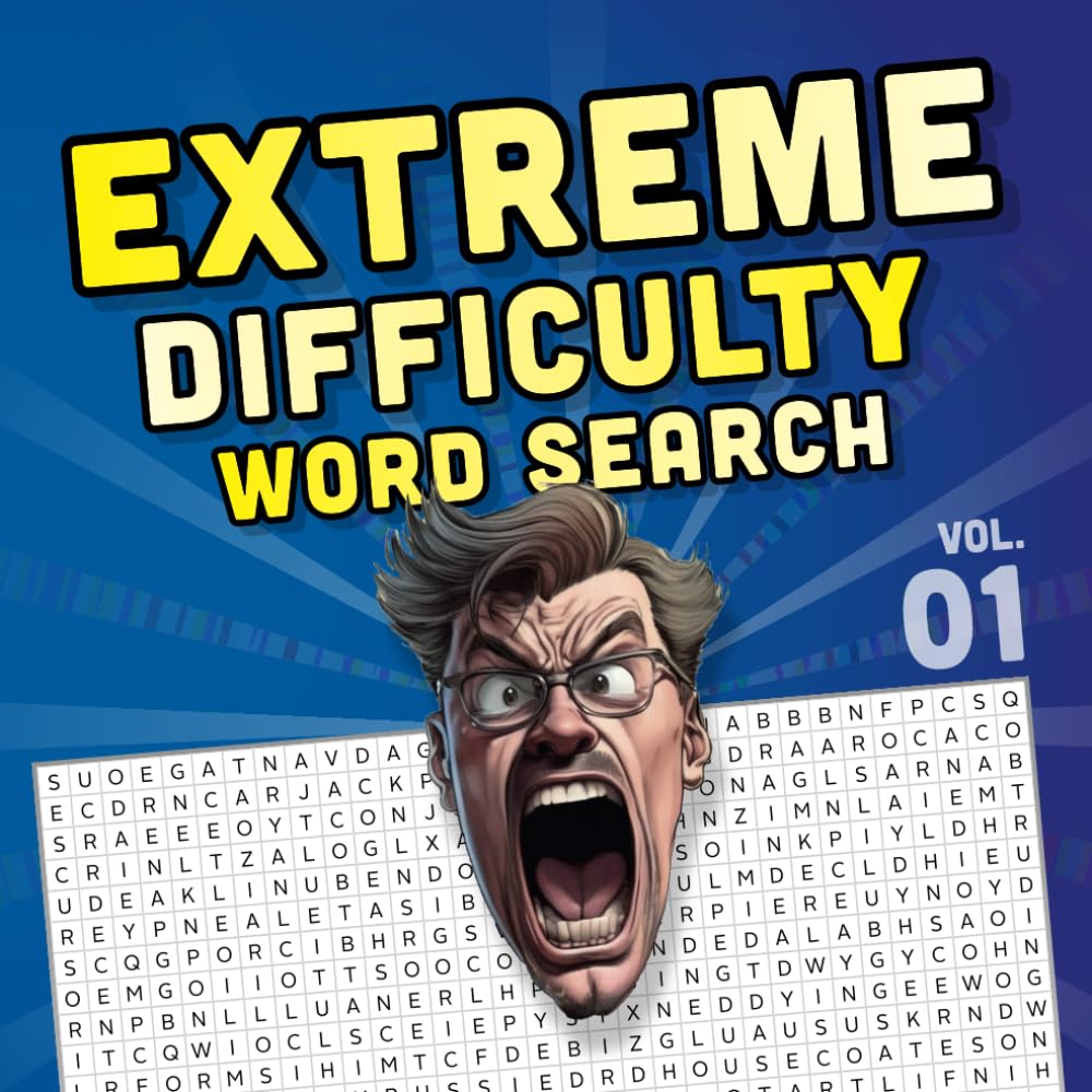 EXTREME DIFFICULTY word search: VERY Hard Wordsearches for Extreme Puzzle Lovers with 100 Words per Puzzle & 5,000 Rare Words - Challenging & ... Teens (EXTREME DIFFICULTY word search books)