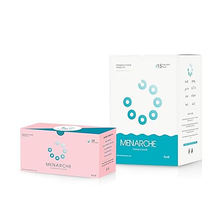 Menarche Ultra Thin, Cottony Soft Sanitary Pad For Women 10 XL + 5 M (Pack Of 15) & Daily Use Cotton 30 Panty Liners Combo, Sanitary Pads For Women