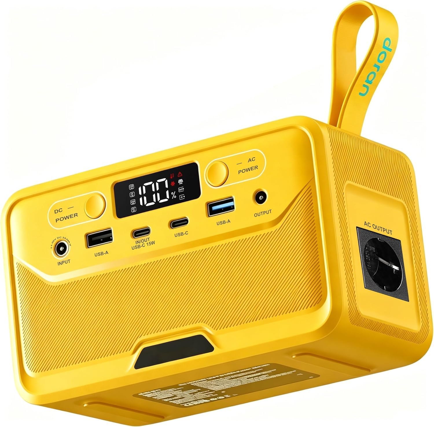 Station d'alimentation portable 89,6 Wh LiFePO4 Batterie 100 W (200 W de puissance), chargeur portable, petit générateur avec prises CA et charge rapide PD pour la maison/ordinateur portable/camping
