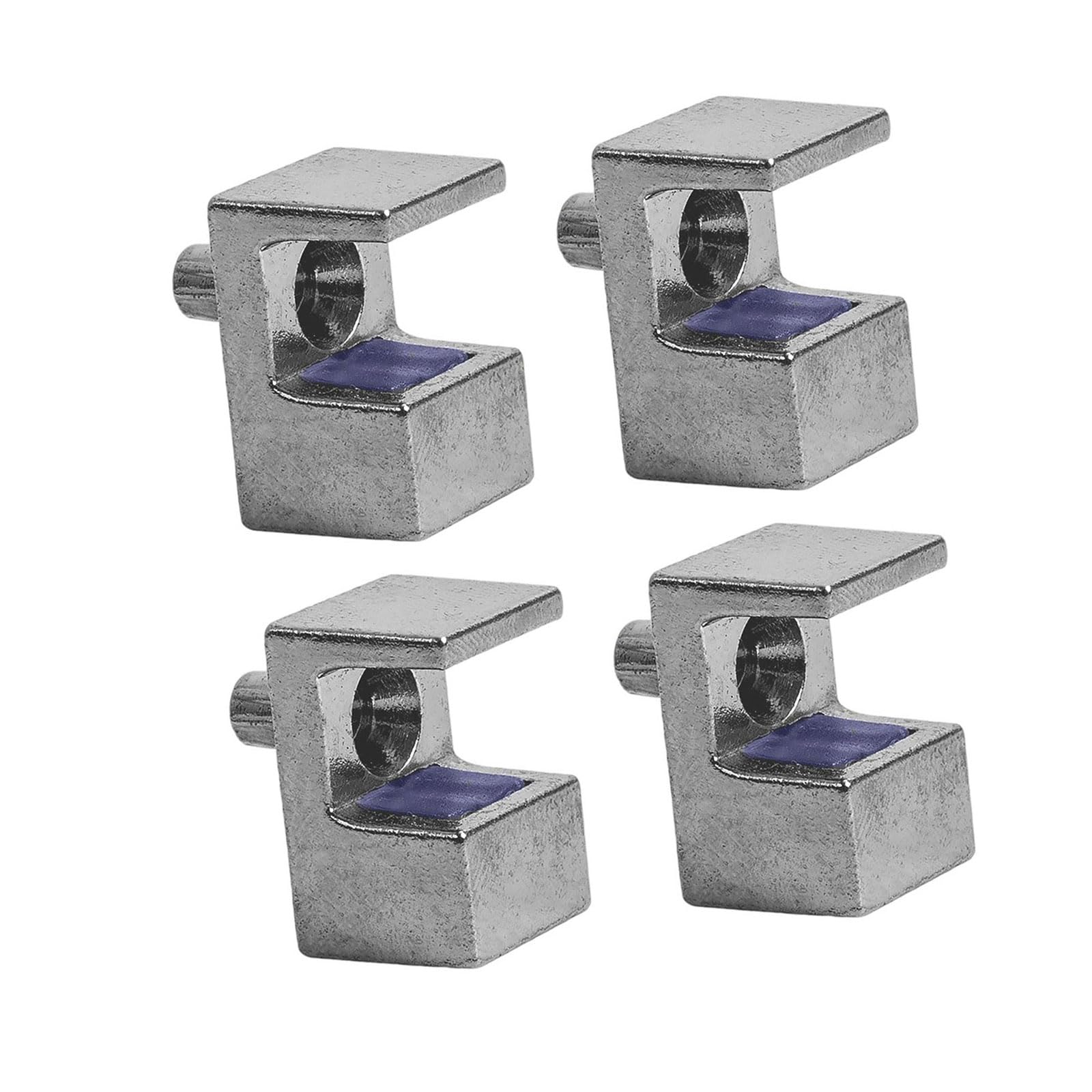 Msioytog 095 With Pin Silver 4Pieces Multipurpose Adjustable Glass Clamp Holders For Showcases Cabinets And Panel Crafted Of Sturdy Zines Alloy Glass Showcases Clamp