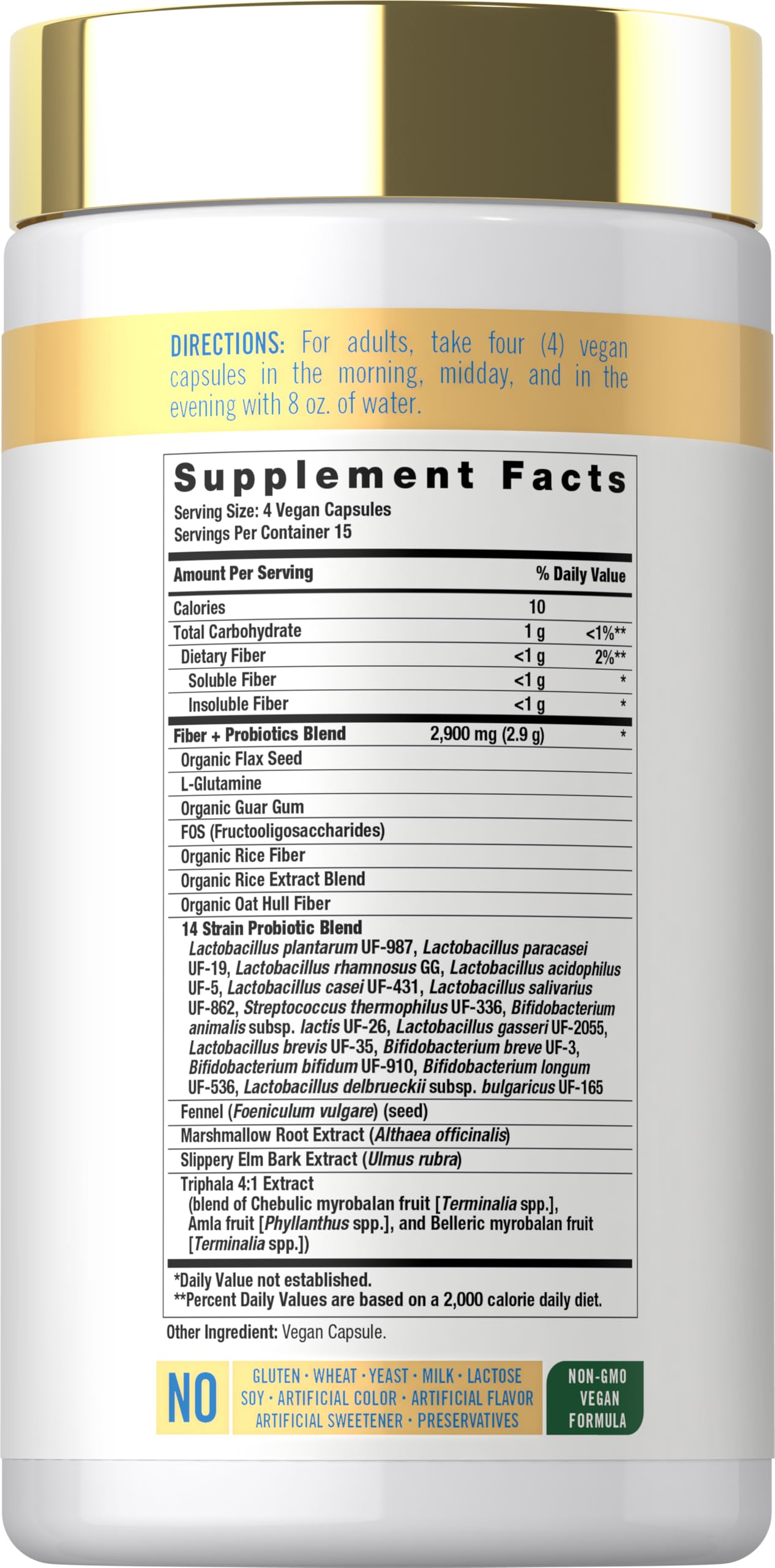 Carlyle Fiber and Probiotic Supplement | 60 Capsules — Amazon image 2