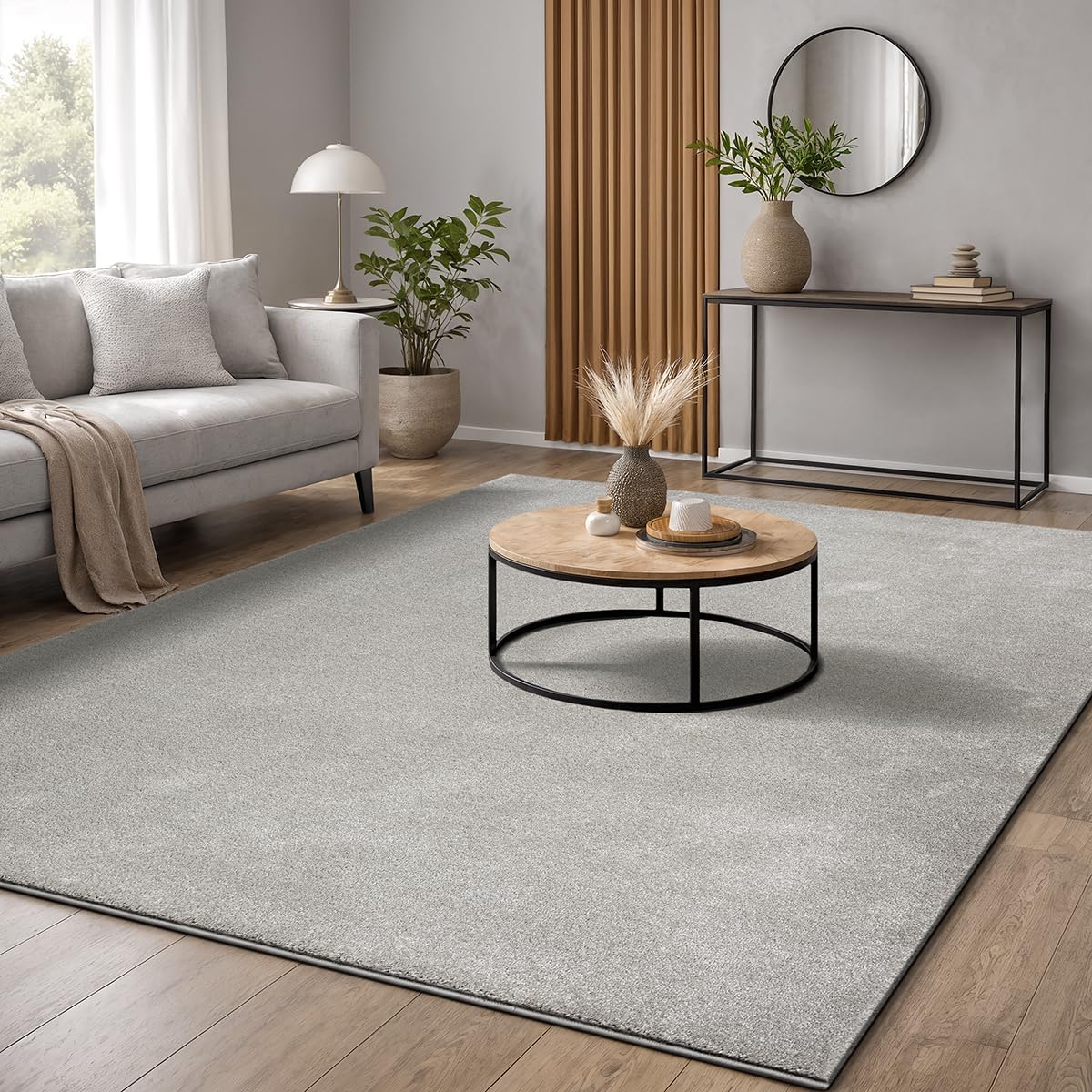 Tapis de salon douillet pour sublimer votre séjour moderne, Marley Argent