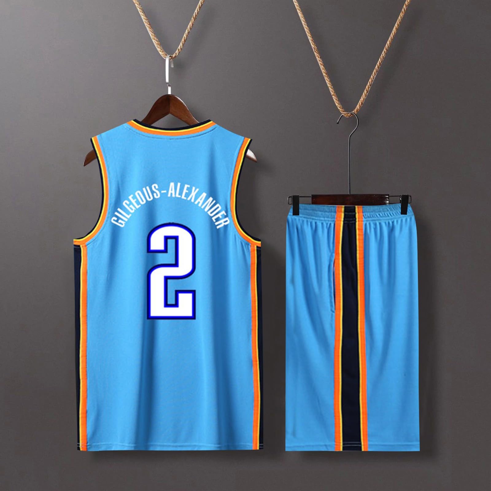 2 Pièces Ensemble Maillot + Shorts Basket Tenue de Sport