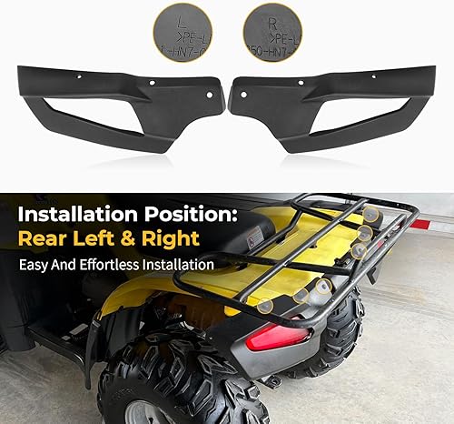 Miniatura 3 de M MATI Guardabarros trasero izquierdo y derecho protector contra salpicaduras para Honda Rancher 350 Rancher 400 2004-2007 80250-HN7-000ZA