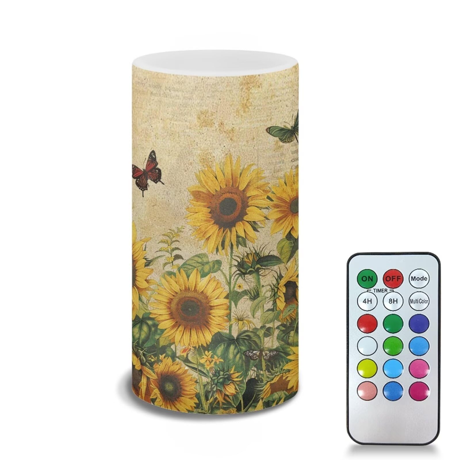 Uorisanigo Flameless LED Candles with Remote Control 3"x 6" Flickering Moving Flame Battery Operated Candles Electric Candles for Indoor Outdoor Home