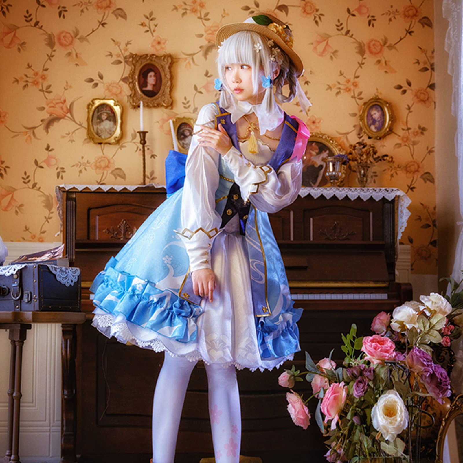 Amazon | 神里綾華 コスプレ 衣装 花時に訪れた手紙 原神cosplayに適用