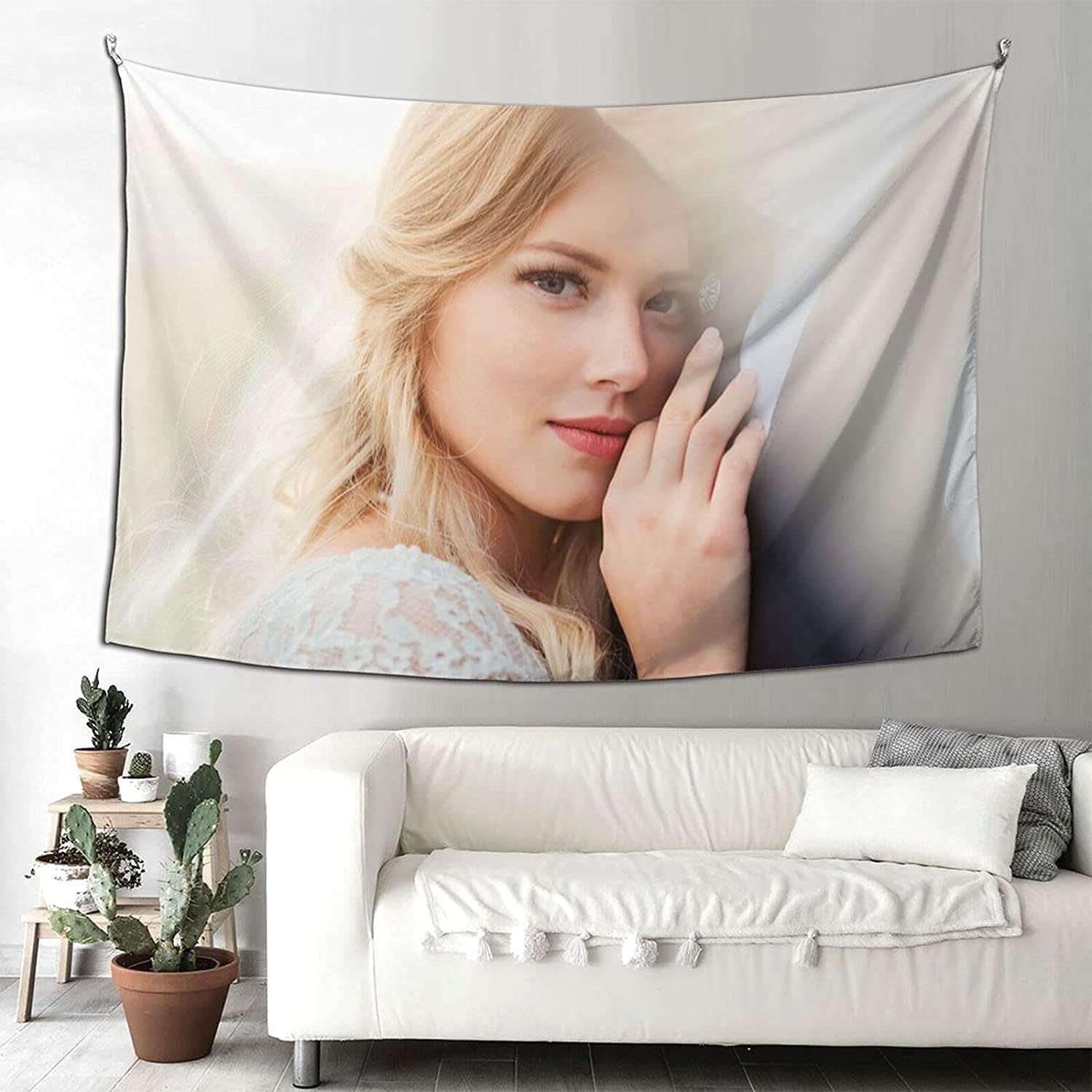 Custom Tapestry Upload Images Customized Photo Picture Wall Hanging Backdrop Personalized Home Decor for Bedroom Living Room Birthday Christmas Halloween Valentines Mothers Fathers Day Gift, 90"x60"
