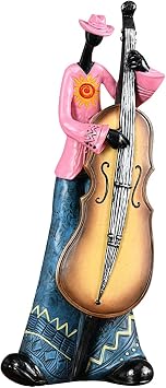Vintage Jazz Band Decorative Sculpture, Cellist