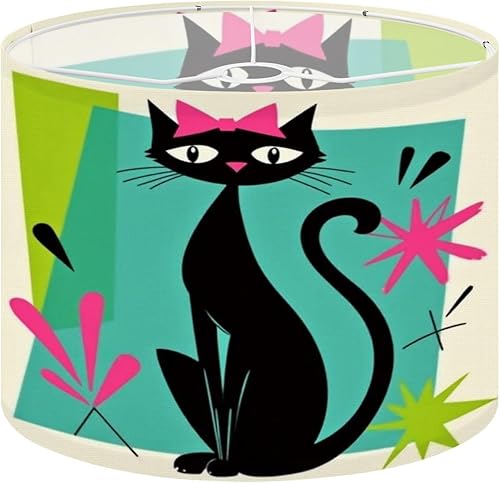 Miniatura 9 de Pantallas de lámpara naranja de mediados de siglo años 70 y 80 retro Morden abstracto geométrico, pantallas decorativas bohemias, 1 paquete de Multi