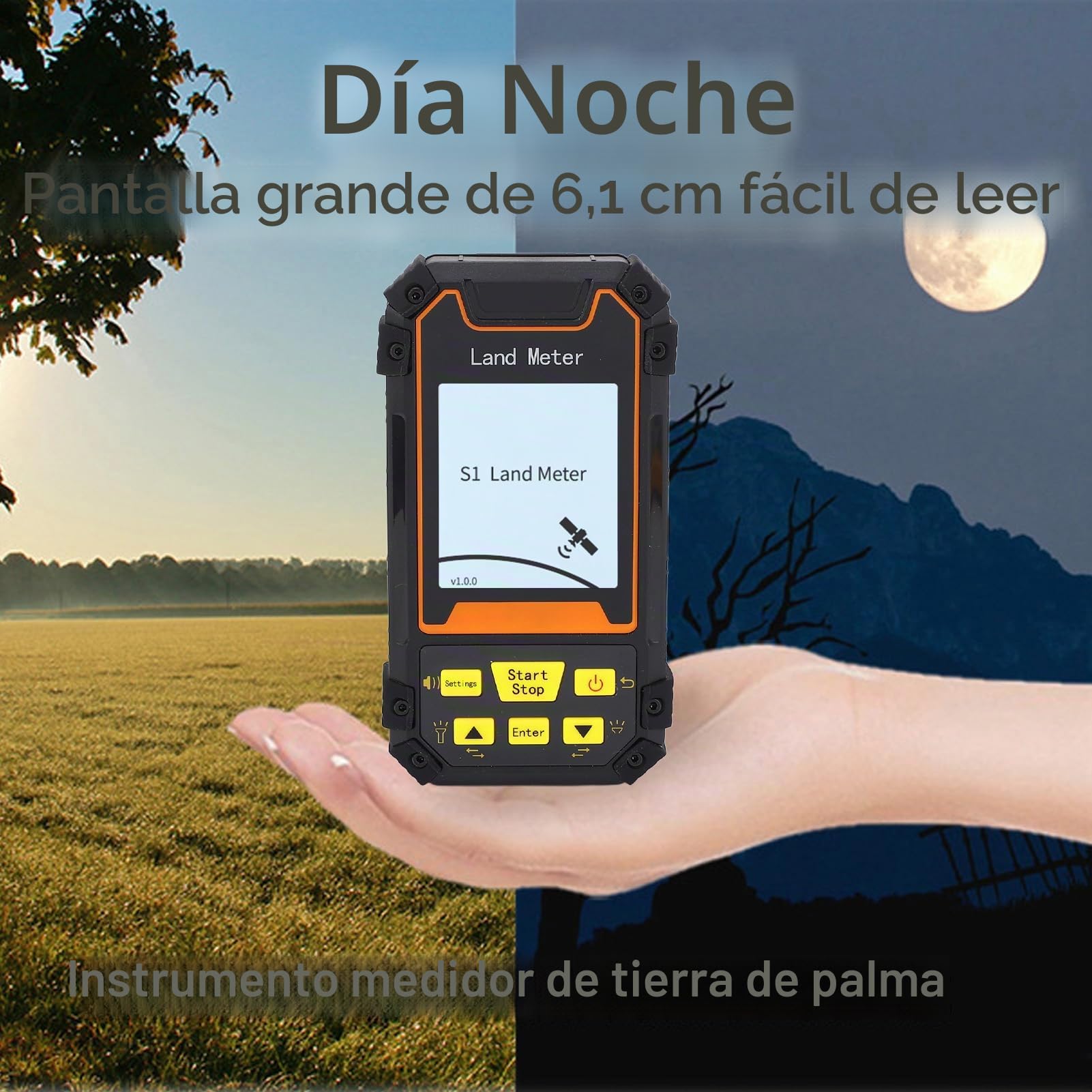 Medidor Topográfico GPS Portátil Medidor de área Terrestre Instrumento de Medición Topográfico