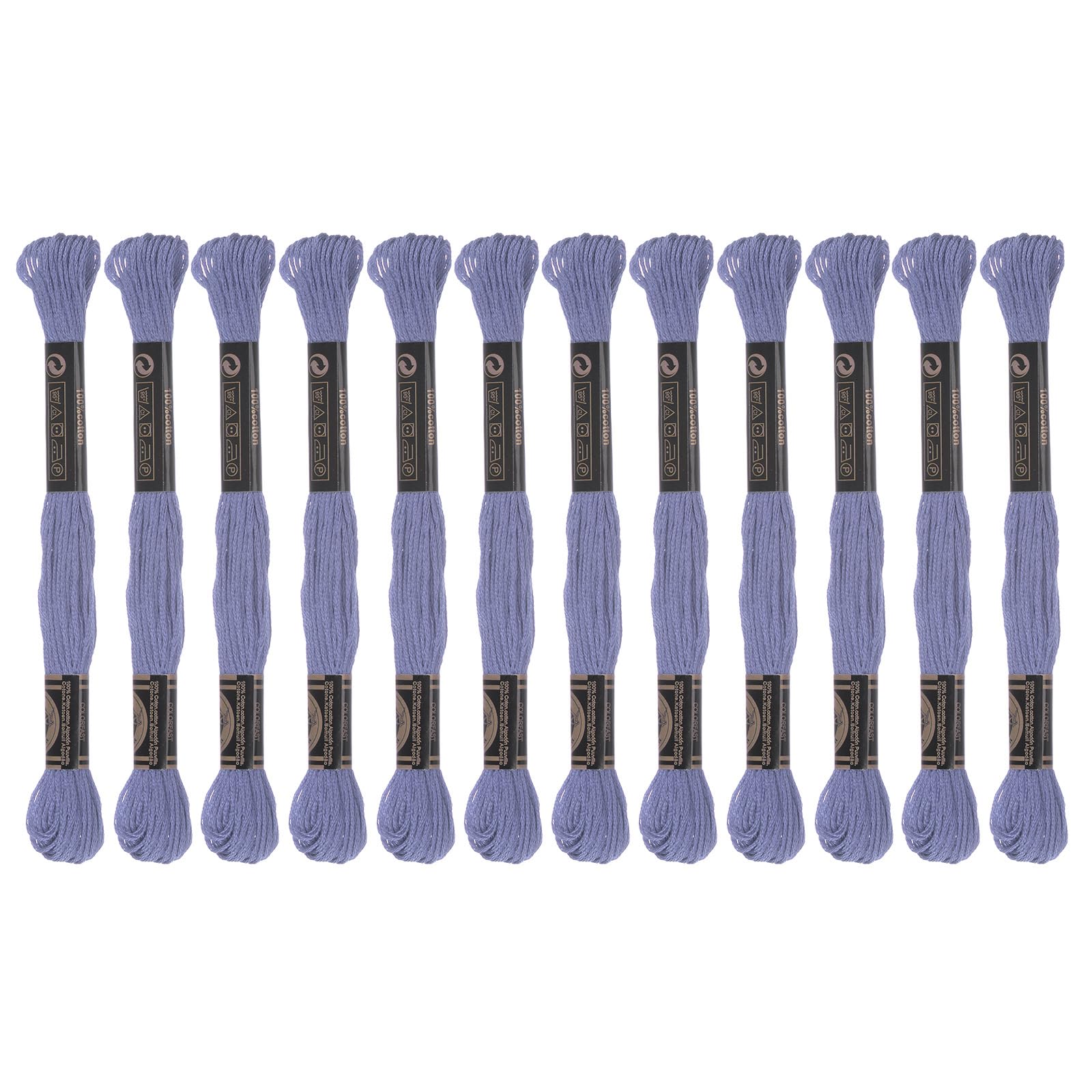 HARFINGTON 12 Skeins Embroidery Floss 8.75yds(8m) Egyptian Long-Staple Cotton Cross Stitch Thread for Sewing DIY Bracelet Yarn String and Crafts, Old Lavender(6030)