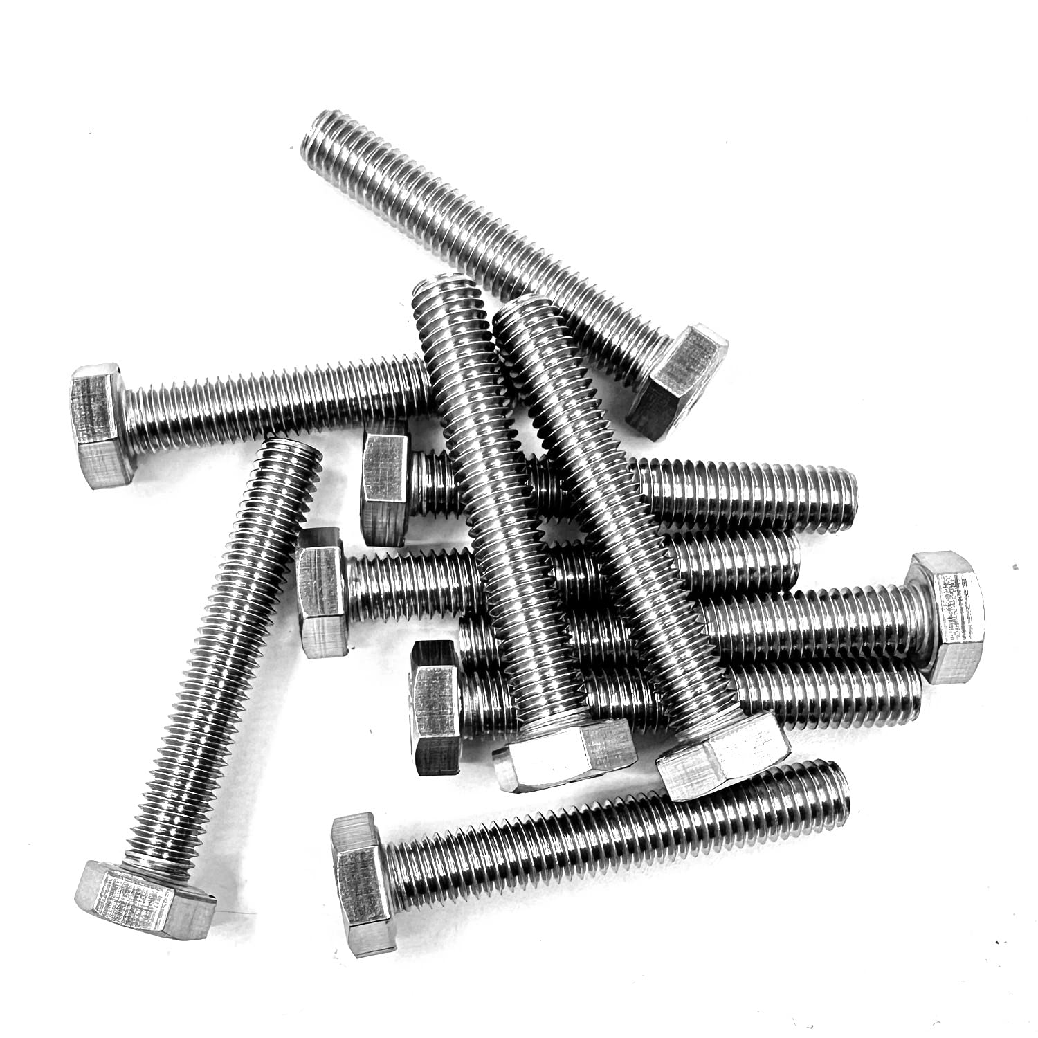 Amazon | M8六角ボルト、M8-1.25 x 50mm六角頭ねじボルト、304