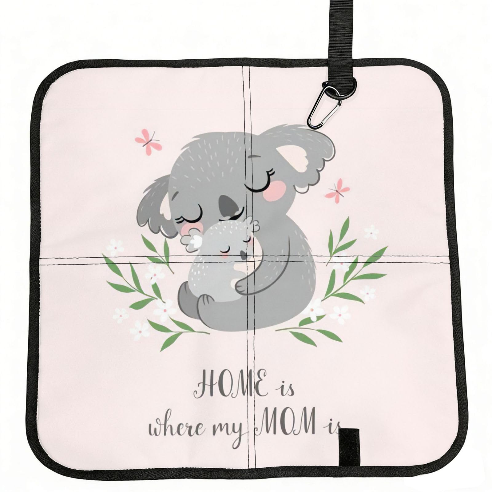 bghdfa Cute Koala Mom Print Outdoor Sitting Mat Waterproof Oxford Cloth Seat Cushion Folding Foam Camping Seat For Picnic