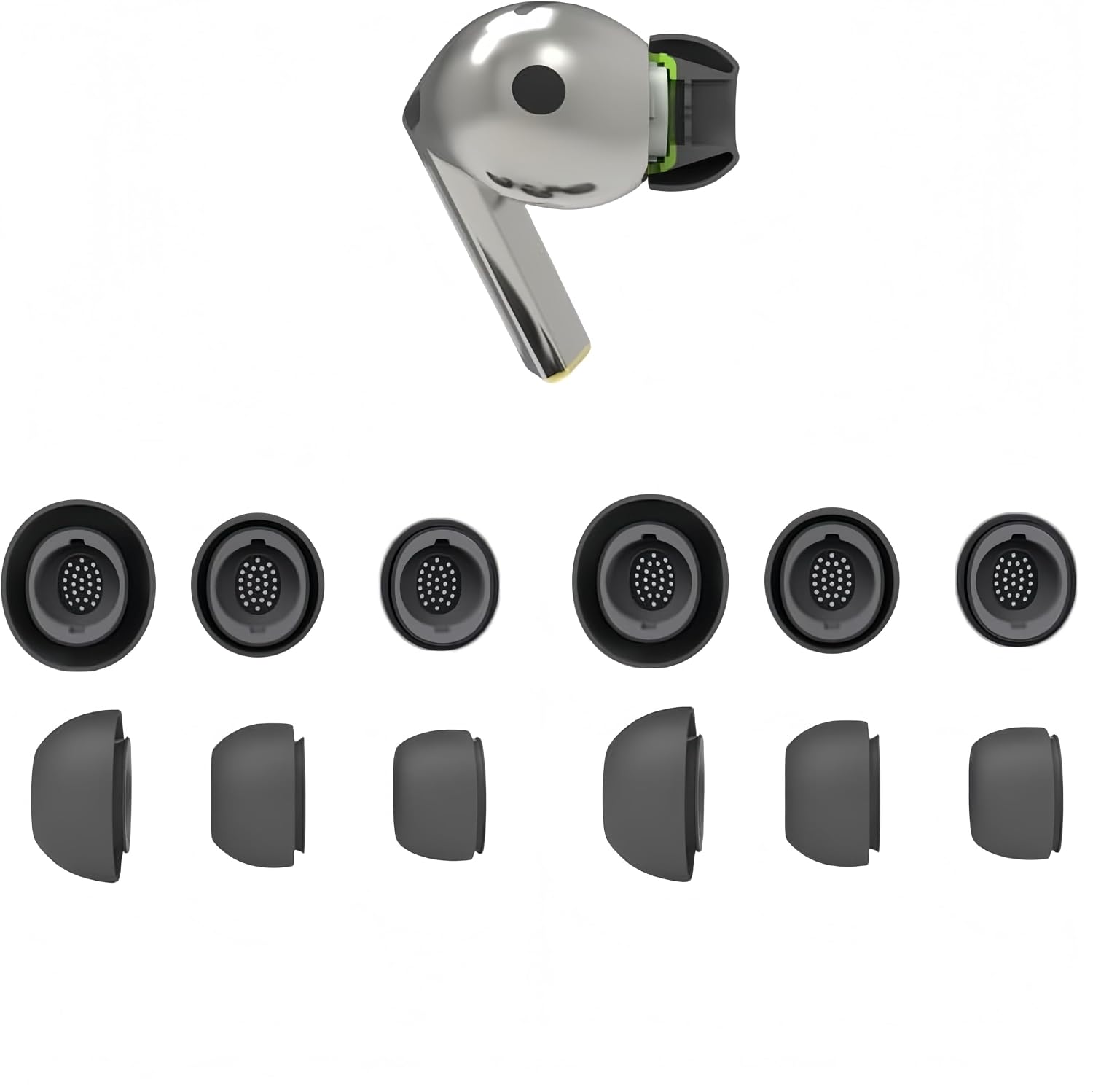 3Pairs Ear Tips for Galaxy Buds 3 Pro Earbud & Galaxy Buds 4 Pro,Black