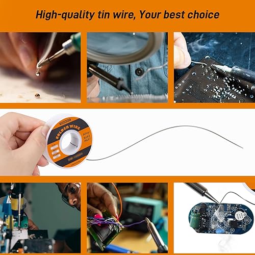 Miniatura 5 de TOWOT 63-37 Alambre de soldadura de base de colofonia de plomo de estaño de alta pureza para soldadura eléctrica, contenido 1,8% Flujo de soldadura