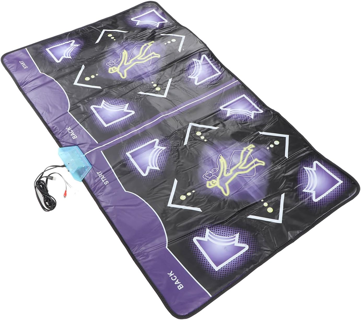 Asixxsix Dance Mat, Slip HD Output Dance Pad, Electronic Mat with 2 Wireless Remote Controllers for Home Exercise Fitness and Family Fun