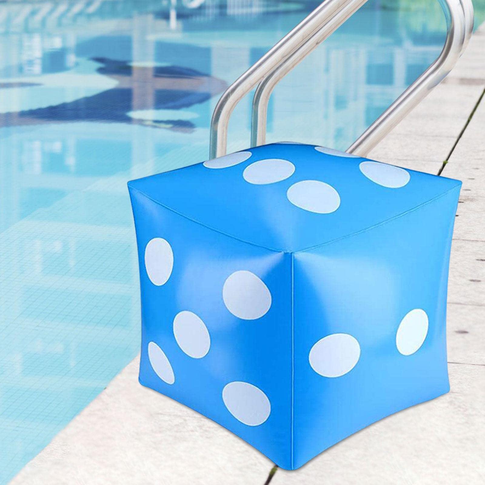 Dé Gonflable Géant 30 Cm – Avec Pompe – Idéal Pour Piscine, Plage, Jeux De Jardin Et Fêtes