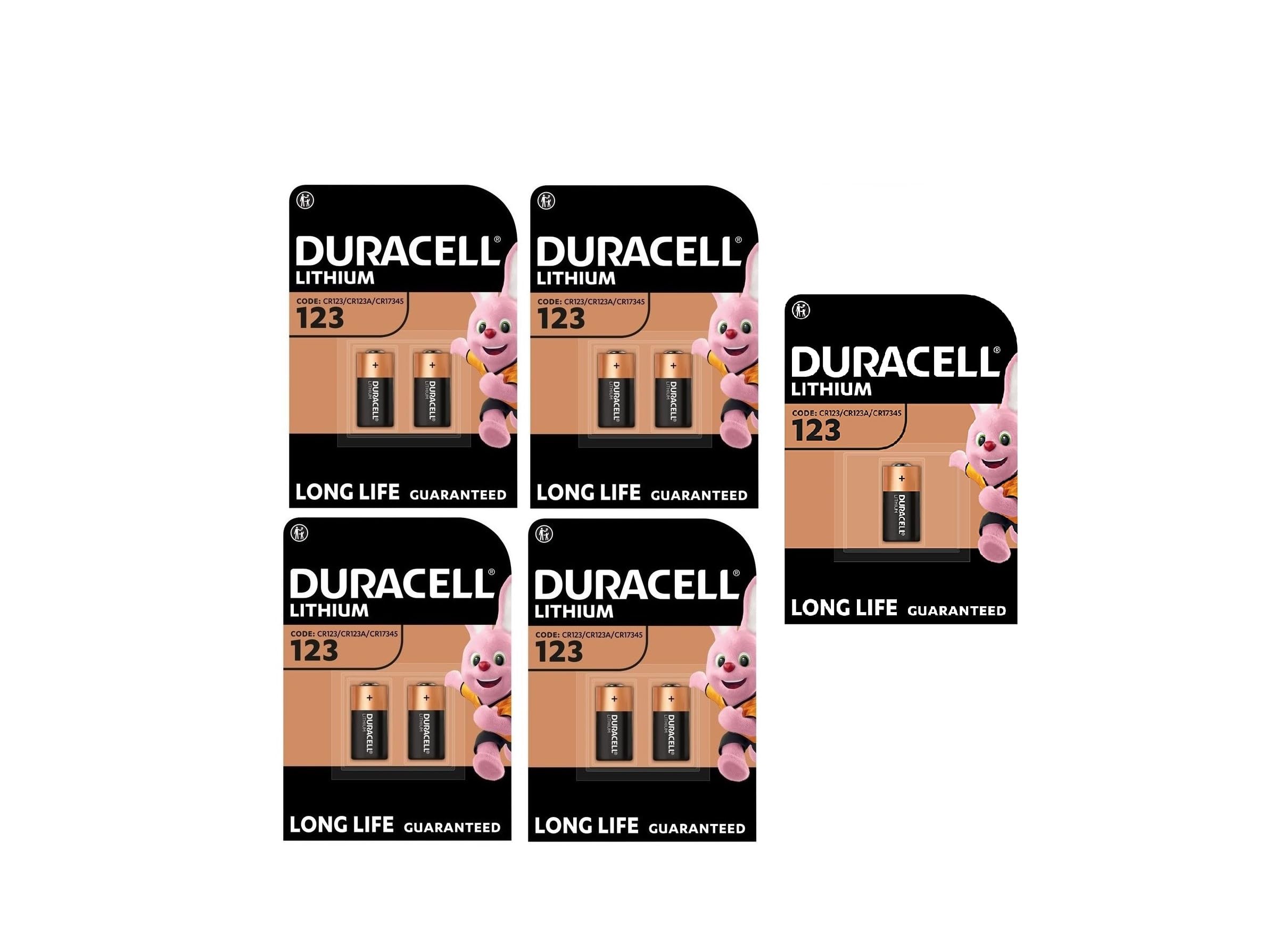 Duracell CR123, CR123A, Pile Lithium 3V - 9 Piles