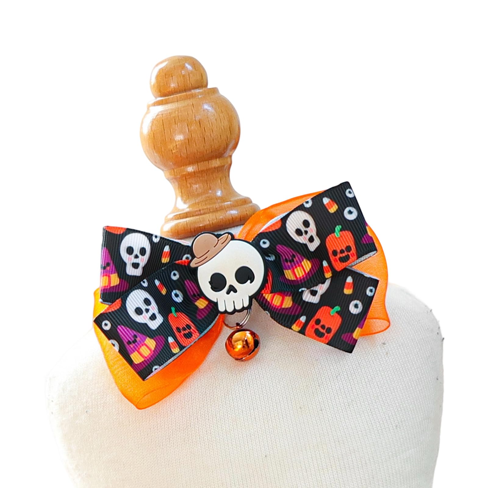Kalttoy Pet Costume Neckwear Halloween Parties Decoration with Reflective Strips for Dogs Cats Night Pet Collar