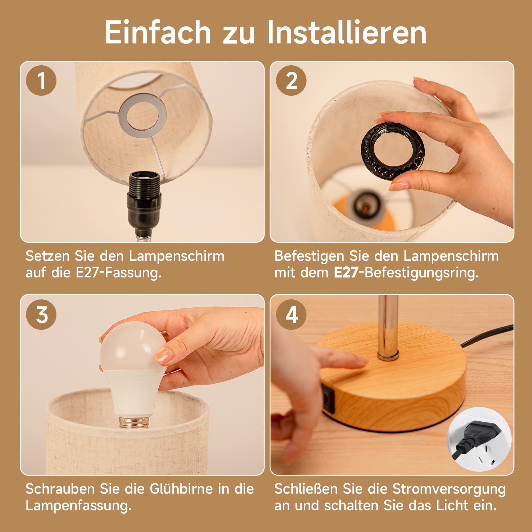 HOMCOM Tafellamp LED Met 3 Kleurtemperaturen, Nachtlamp Met USB A C Oplaadpoorten Linnen Lampenkap Zwart~22d9gf00a1800