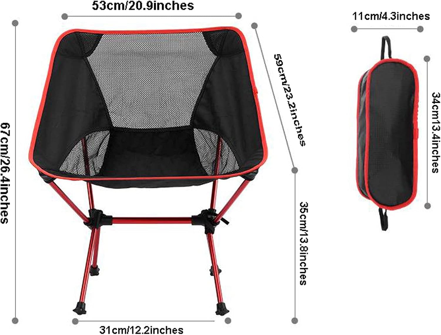 Camp Chair Outdoor Folding Chair Portable Fishing Camping Chair Foldable Packable Lightweight Backpack Chair for Outdoor Camping Picnic Hiking Fishing Camping Chairs