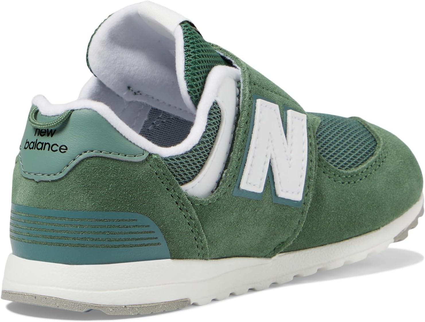 New Balance Kid's 574 New-B V2 Familiar Ground Hook and Loop Sneaker, Nori/White, 2 M Infant - Image 5
