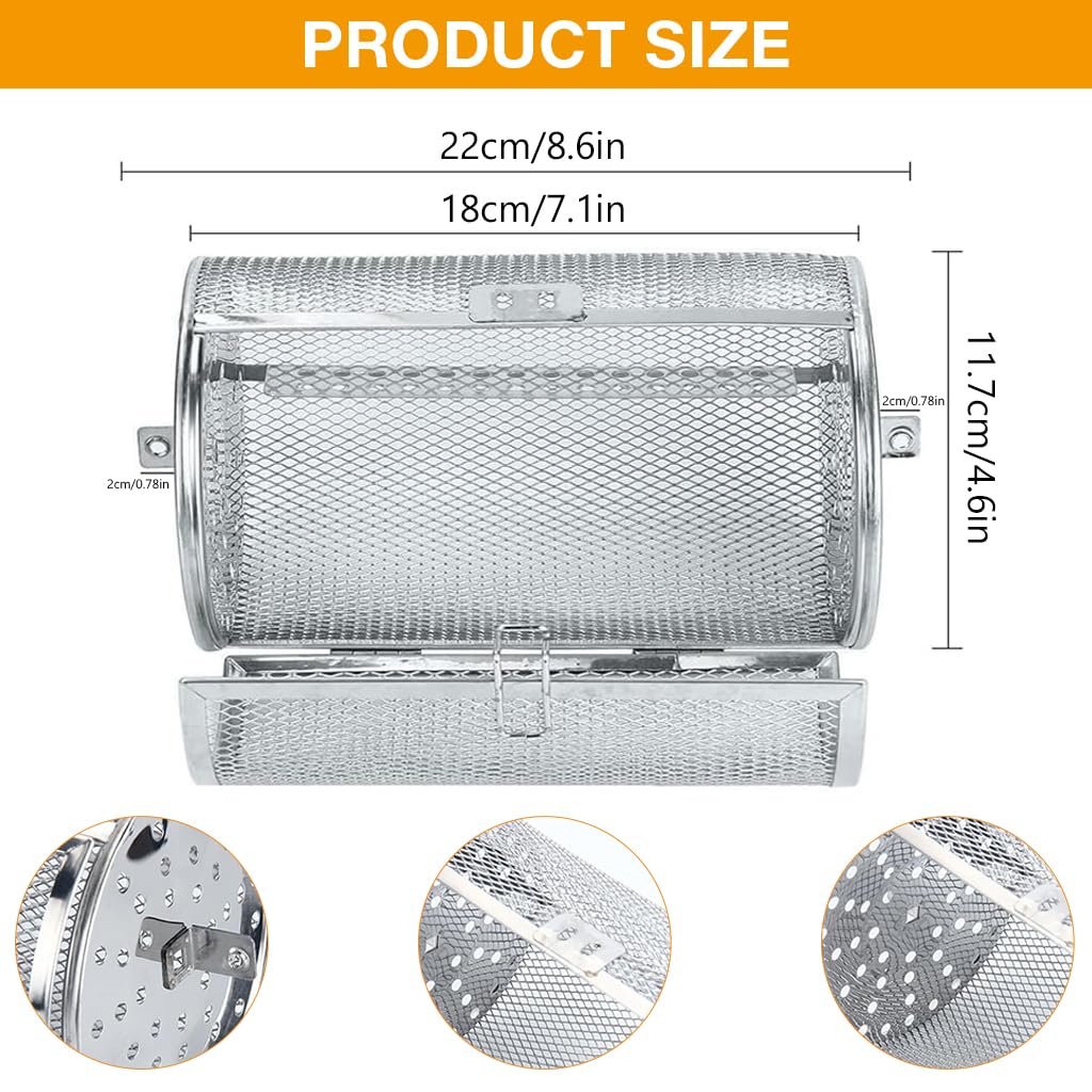 Supvox Air Fryer Rotisserie Basket 12x18cm Stainless Steel Lock Clasp — Amazon image 2