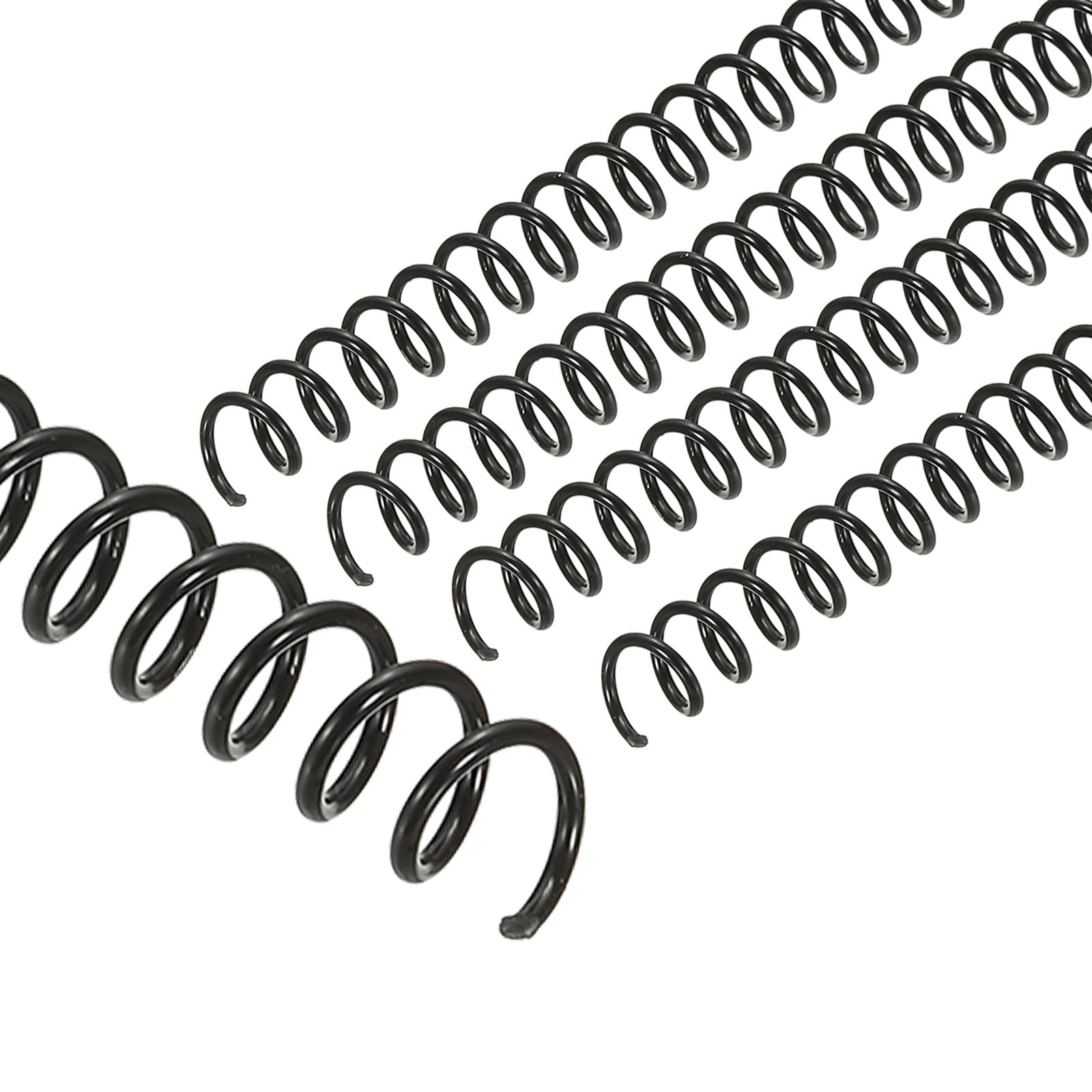 PATIKIL 10mm(3/8") Plastic Spiral Binding Coils, 50 Pcs Binding Spirals 75 Sheet Capacity 3:1 Pitch Binding Spirals for Binding Paper Sheets, Black