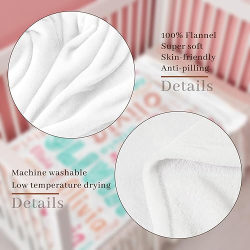 Miniatura 5 de Manta personalizada para bebés y niños, manta personalizada con nombre para niños y niñas, regalos personalizados para adultos adolescentes, regalos