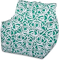 Vista 101 de Posh Creations Puf estructurado cómodo para jugar, leer y ver la televisión, Malibu Lounge, tela de lona para colorear, criaturas