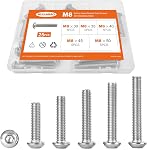 M3 x 30mm 35mm 40mm 45mm 50mm Bouton tête de socket bouchon vis Bolts, 304 Acier inoxydable, Machine entièrement filetée, Métrique Allen Hex Drive, Finition lumineuse, Kit d'assortiment 100PCS