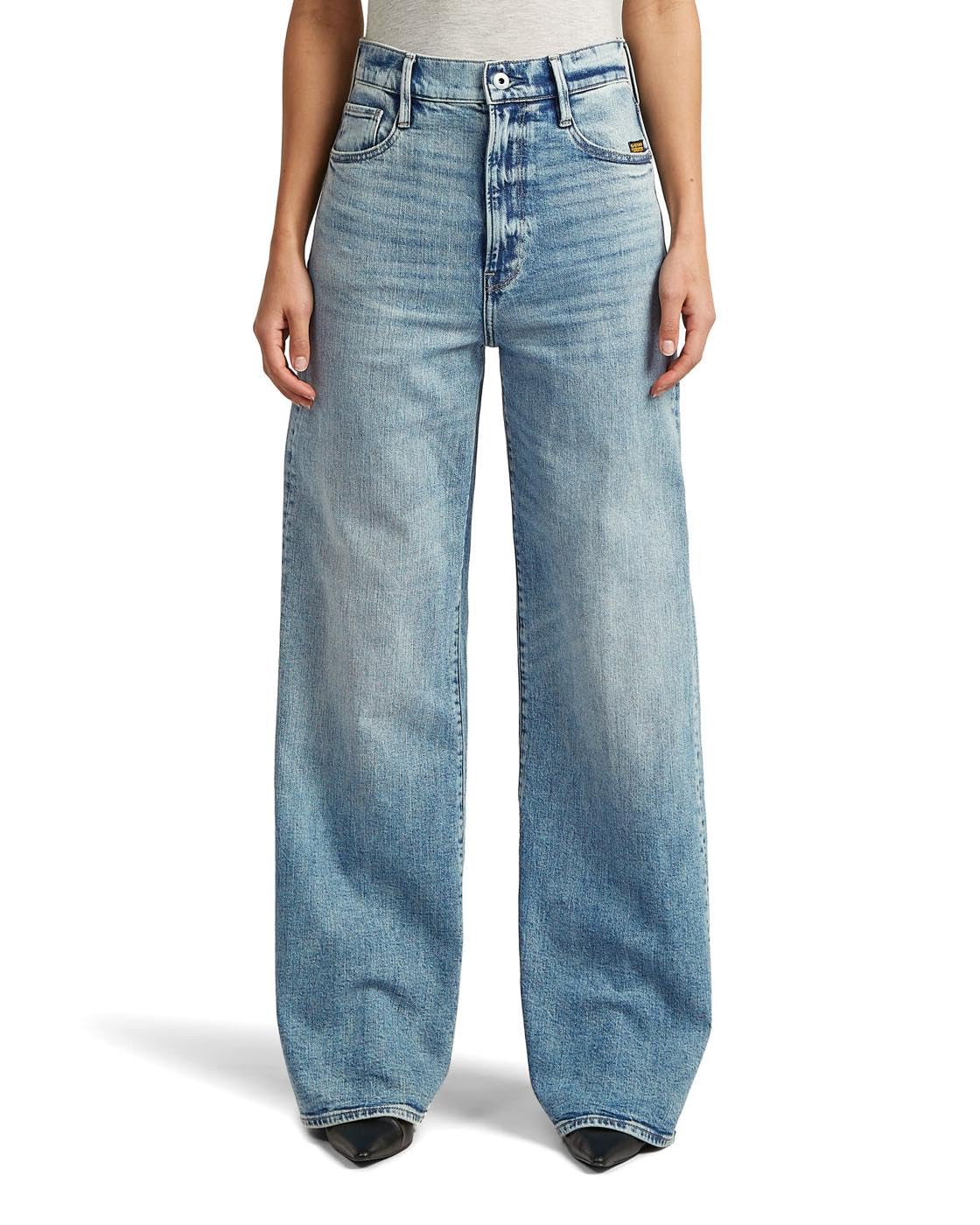 G-Star Women's Deck 2.0 High Loose Jeans, Colour Blue, Size: Waist 28, Inseam 34