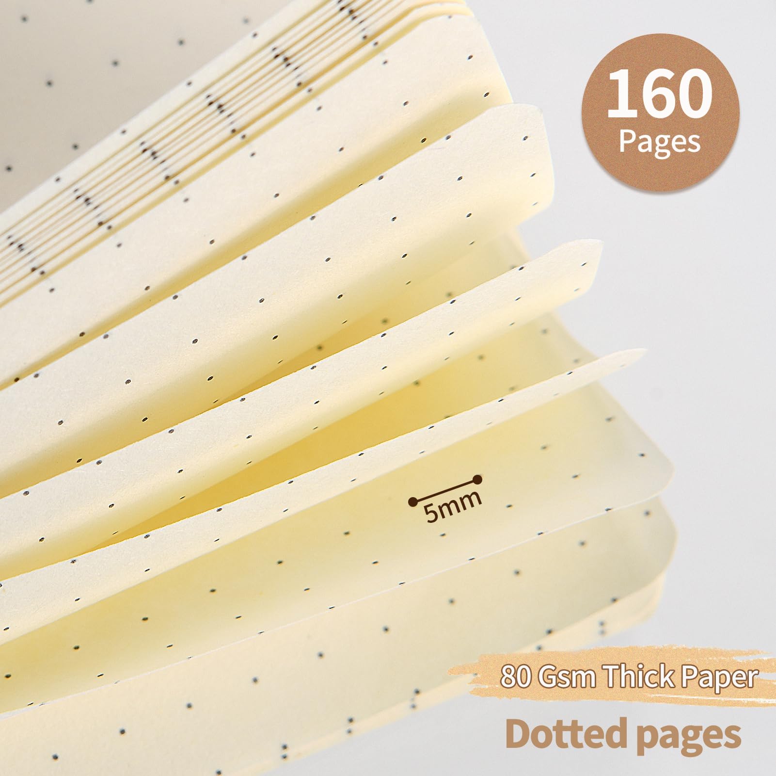 3 Taccuini A4 A Quadretti 5mm - Carta Spessa 100g/m² - Copertina Kraft - Per Appunti E Schizzi - Foto 12