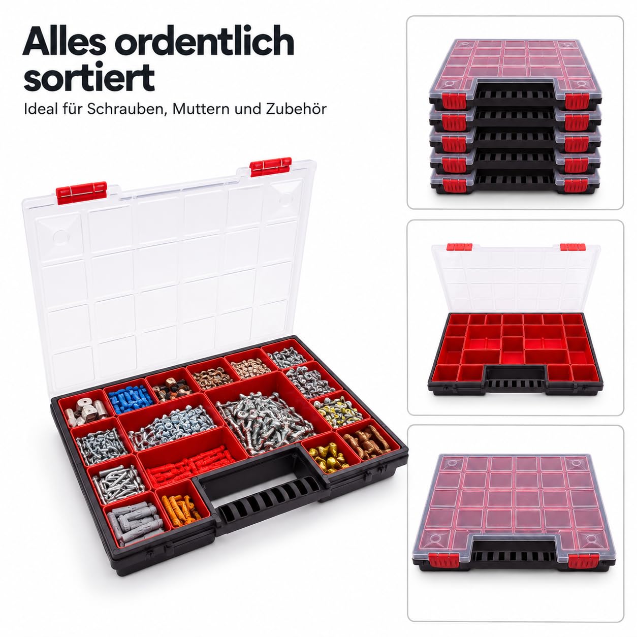 10er Set Sortimentskasten 39,9 × 30,3 × 5 cm