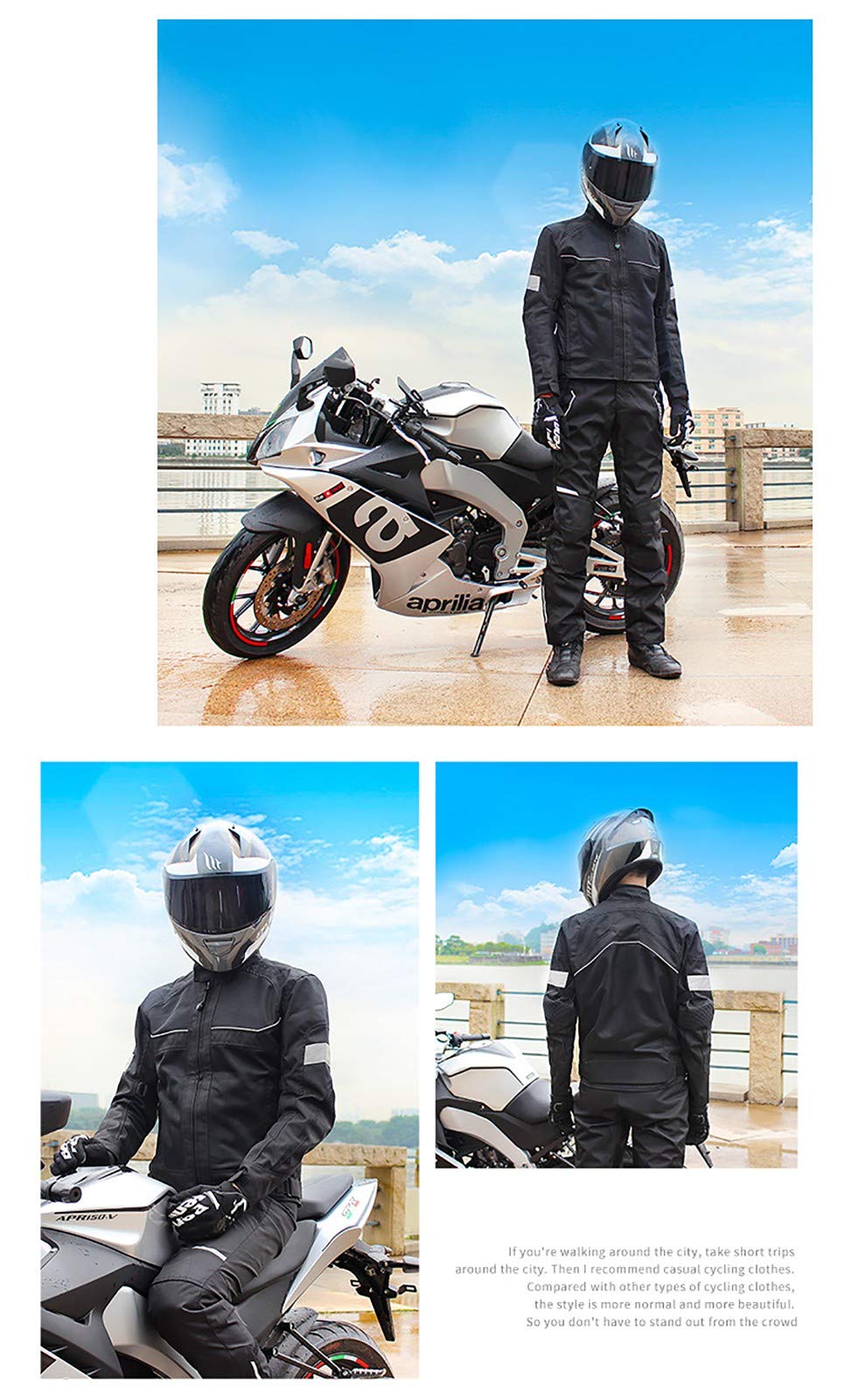 Giacca Giubbotto Moto Uomo Motocicletta Cordura Protezioni CE Giacca antigoccia per uomo e donna in mesh traspirante per motociclisti