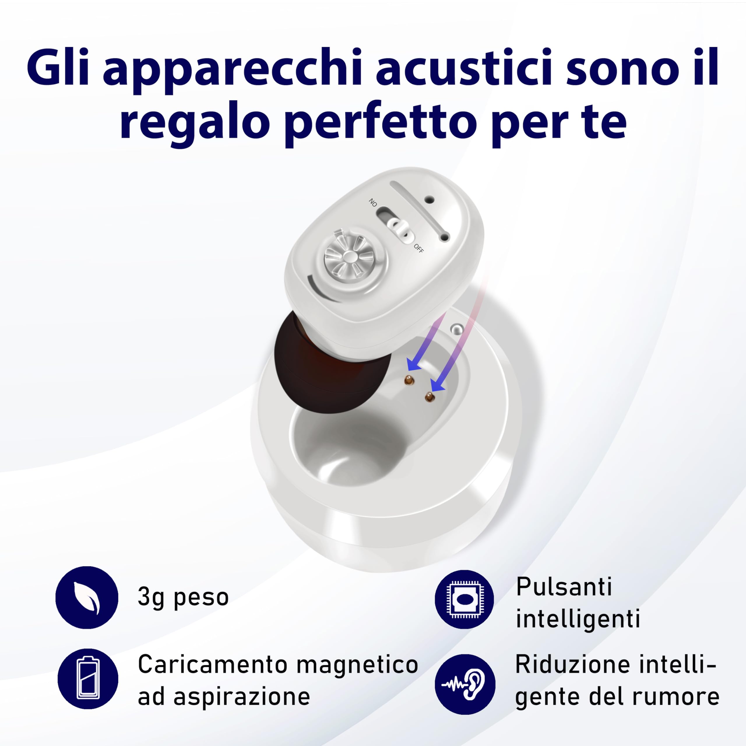 Tryzdin Adatto agli anziani medi, con assorbimento magnetico VHP-1607(bianco)