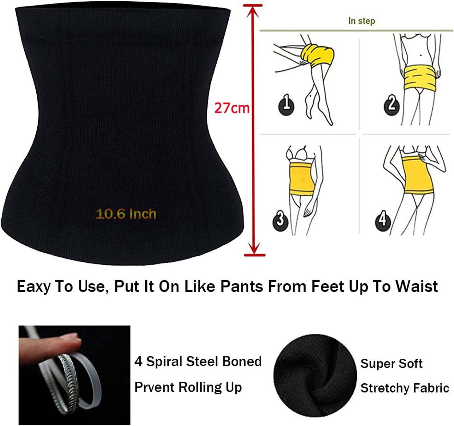 FLORATA Waist Trainer for Women Corset Shapewear Tummy Control Waist Cincher Slim Body Shaper Postpartum Belly Band - Image 5