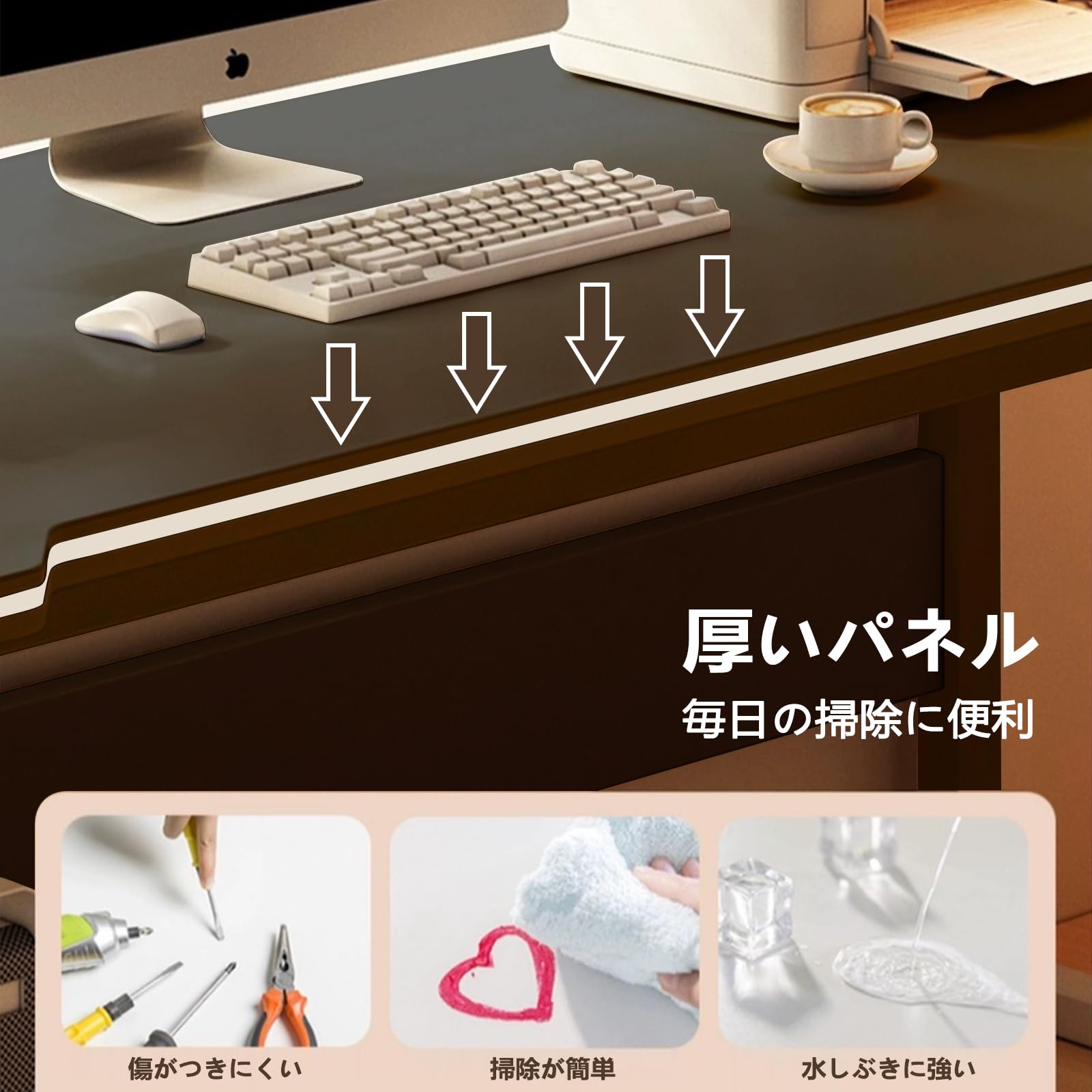Amazon | LYZMHA デスク パソコンデスク 勉強机 幅100cm 奥行50cm