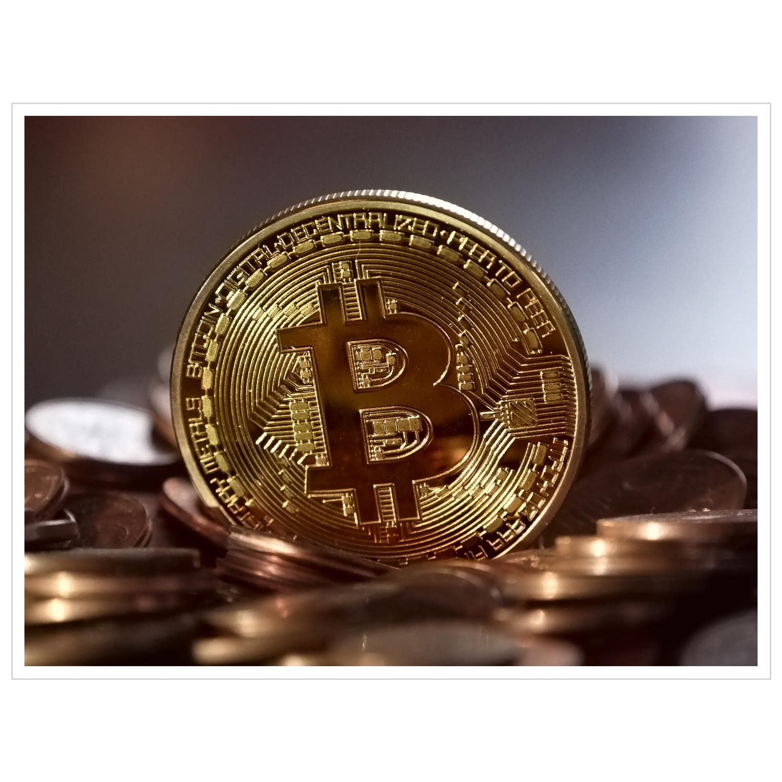 Amazon.co.jp: ビットコインキャンバスプリント 分散通貨ポスター 壁アート 自宅用 1ピース デコレーション フレームなし  27インチx20インチ : ホーム＆キッチン