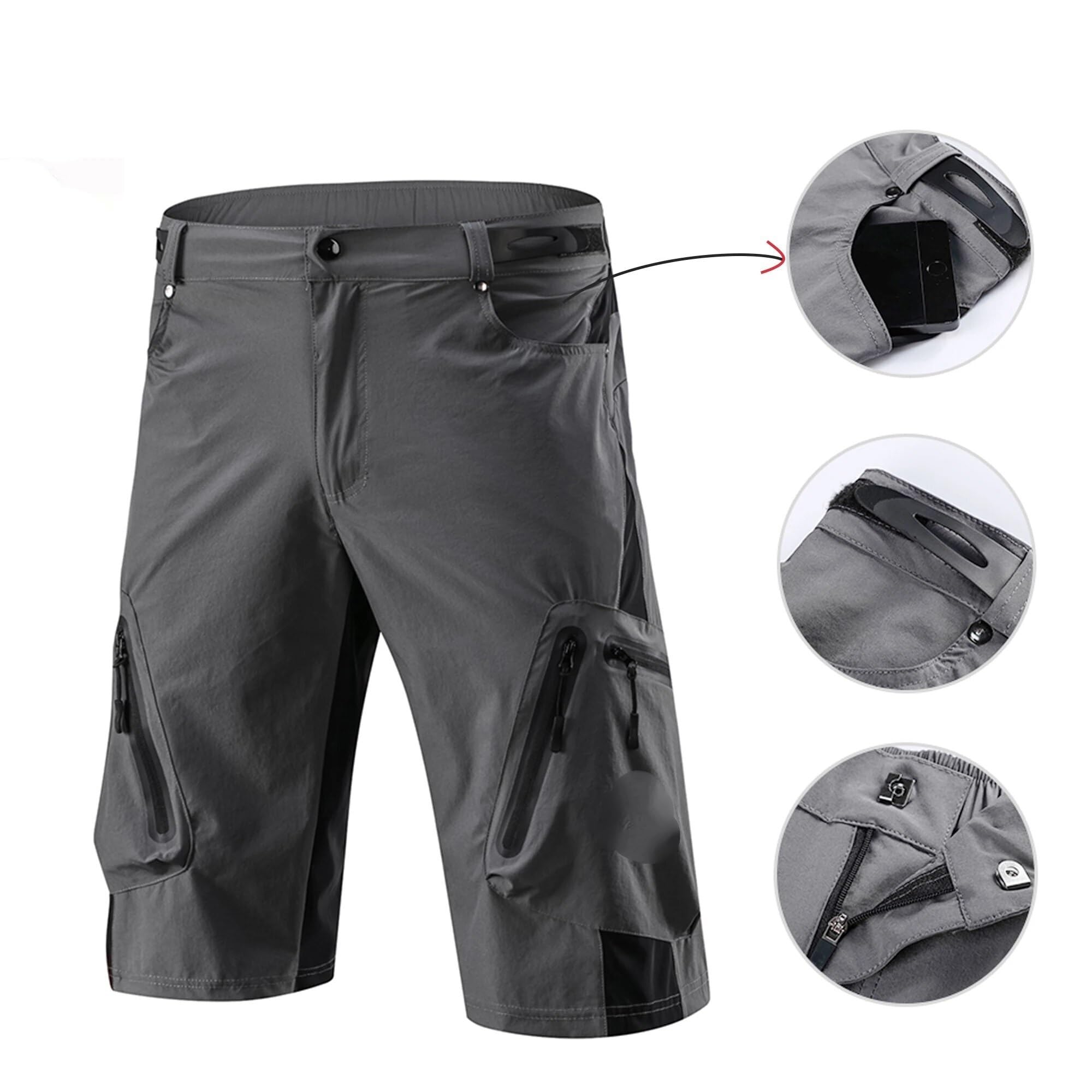 Culotte Ciclismo Hombre Pantalones Cortos for Bicicleta de montaña, Transpirables, Sueltos, for Ciclismo Carretera, for Deportes al Aire Libre, Impermeables